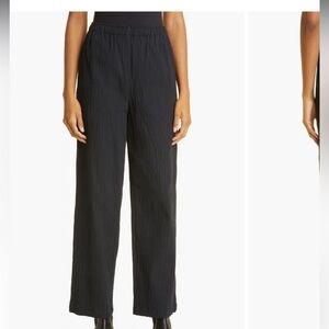 Mara Hoffman black stretch plisse pants pippy xl